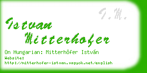 istvan mitterhofer business card